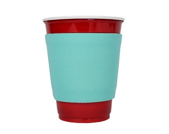 10 Blank Coffee Sleeves, Robins Egg Blue NEOPRENE Coffee Sleeves, Solo® Cup Sleeves, Coffee Cup Sleeves