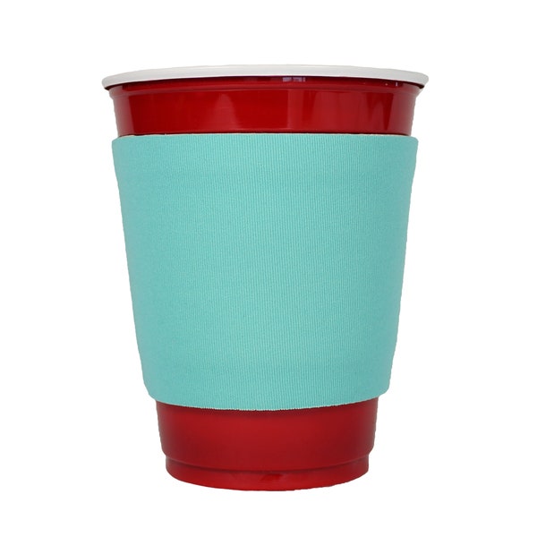 10 Blank Coffee Sleeves, Robins Egg Blue NEOPRENE Coffee Sleeves, Solo® Cup Sleeves, Coffee Cup Sleeves