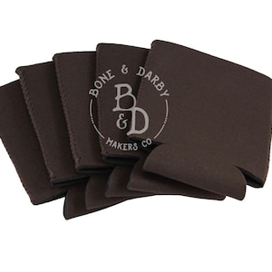 30 Blank Can Coolers, NEOPRENE can coolers, Brown Can Coolers