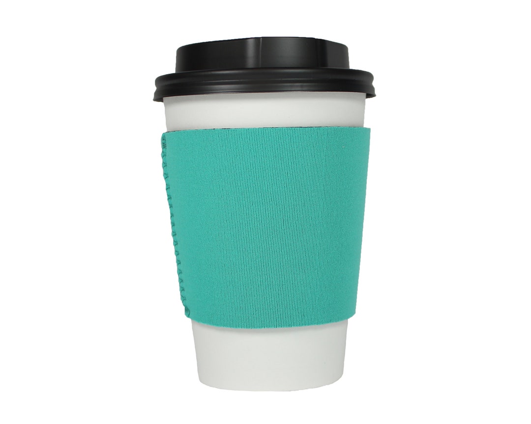 25 Blank Coffee Sleeves, Turquoise NEOPRENE Coffee Sleeves, Solo® Cup