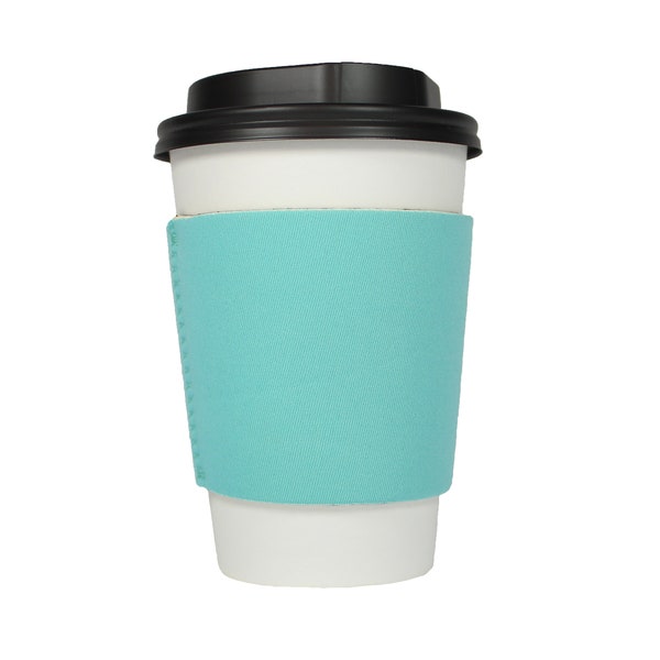 50 Blank Coffee Sleeves, Robins Egg Blue NEOPRENE Coffee Sleeves, Solo® Cup Sleeves, Coffee Cup Sleeves