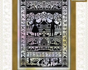 JE306 Le Petite Jardin Cross Stitch Chart PDF- DIGITAL