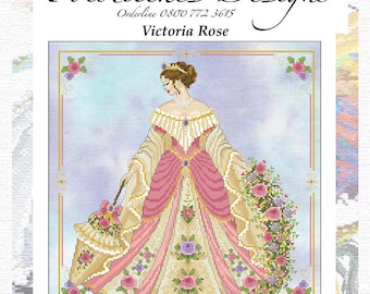 Victoria Rose - Digital  PDF Cross Stitch Chart