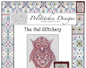 Owl Stitchery - con tessuto prestampato