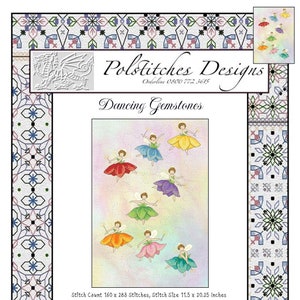 Dancing Gemstones  -  Cross Stitch Chart PDF