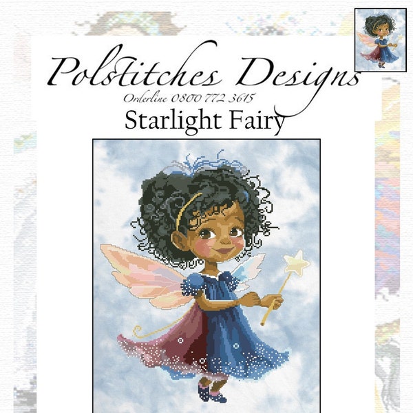 Starlight Fairy Cross Stitch Chart -  PDF