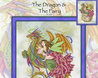 JE205 Dragon & the Fairy by Joan Elliott  PDF - Digital Chart