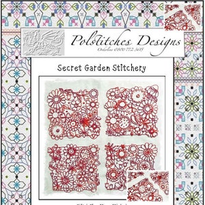 Broderie Jardin secret avec tissu préimprimé