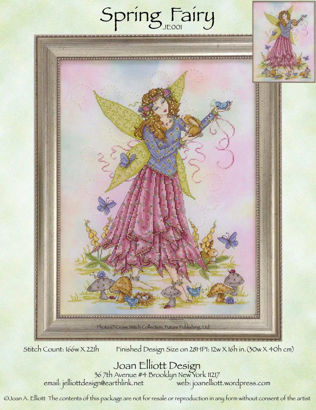 The Spring Fairy JE001 PDF - Digital Cross Stitch Chart - Etsy UK