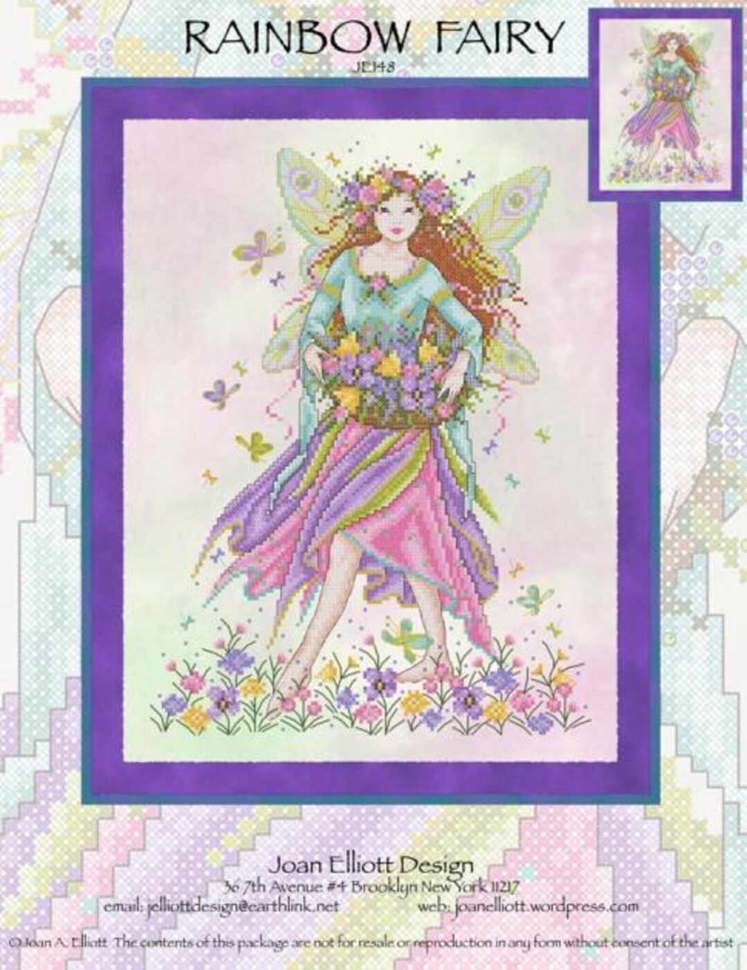 JE148 Rainbow Fairy PDF - Digital Cross Stitch Chart - Etsy