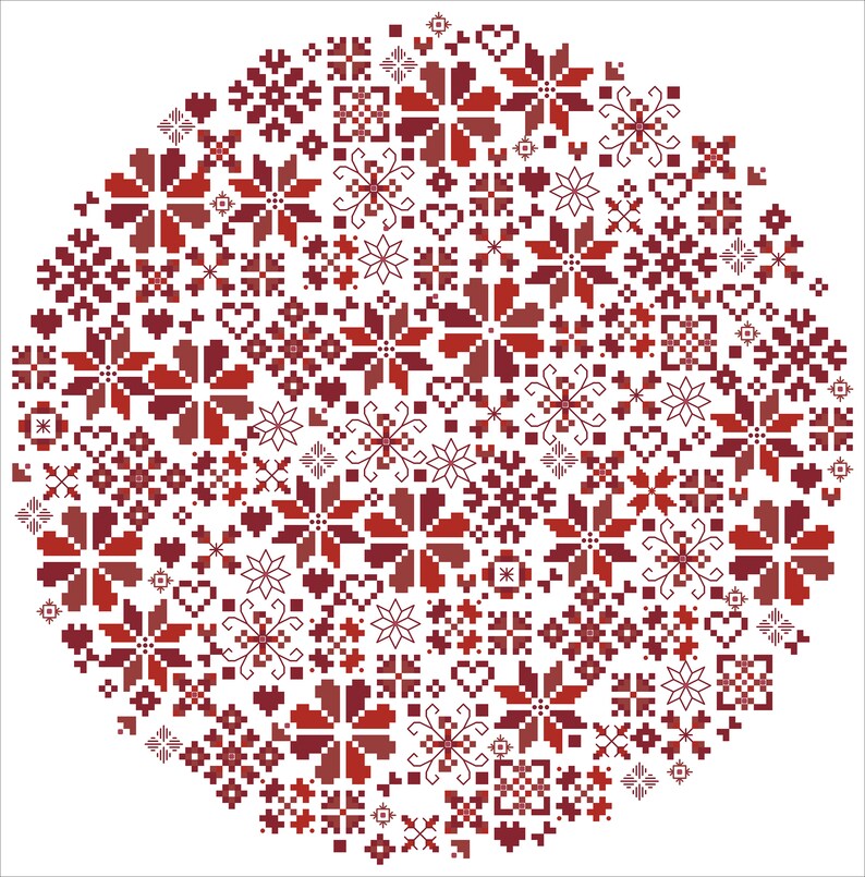 Sampler Circle Cross Stitch Chart Etsy Pin on cross