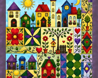 Whimsical House 1 - Tabletop/Cushion Panel