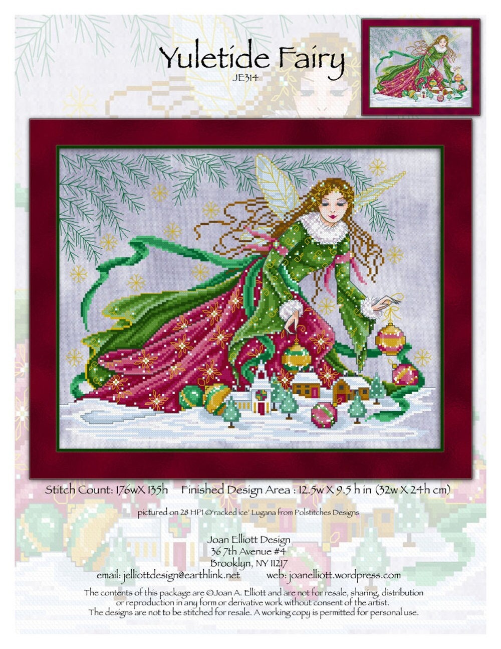 Yuletide Fairy  JE314  by Joan Elliott