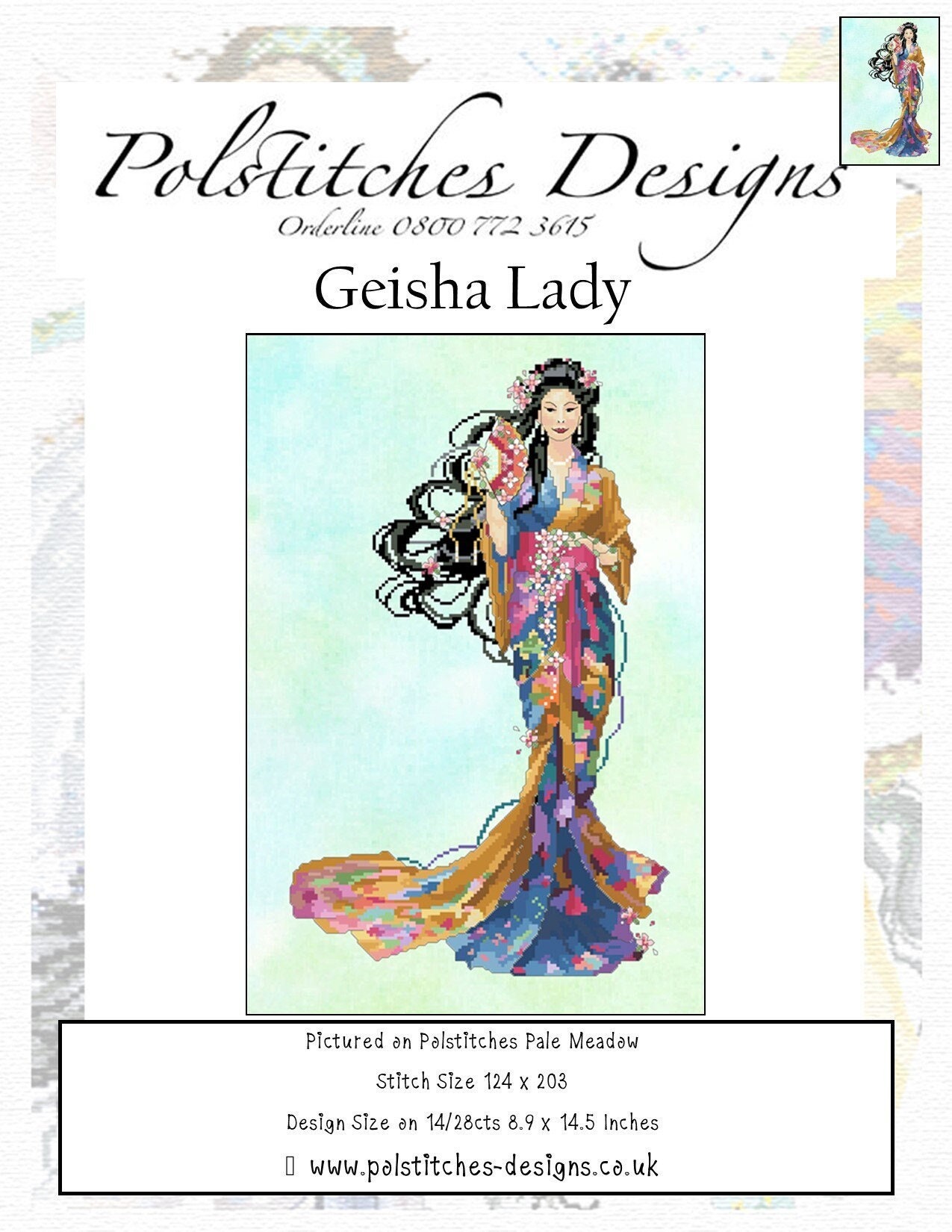Geisha Numbers Graph Geisha Lady Cross Stitch Chart - PDF - Etsy