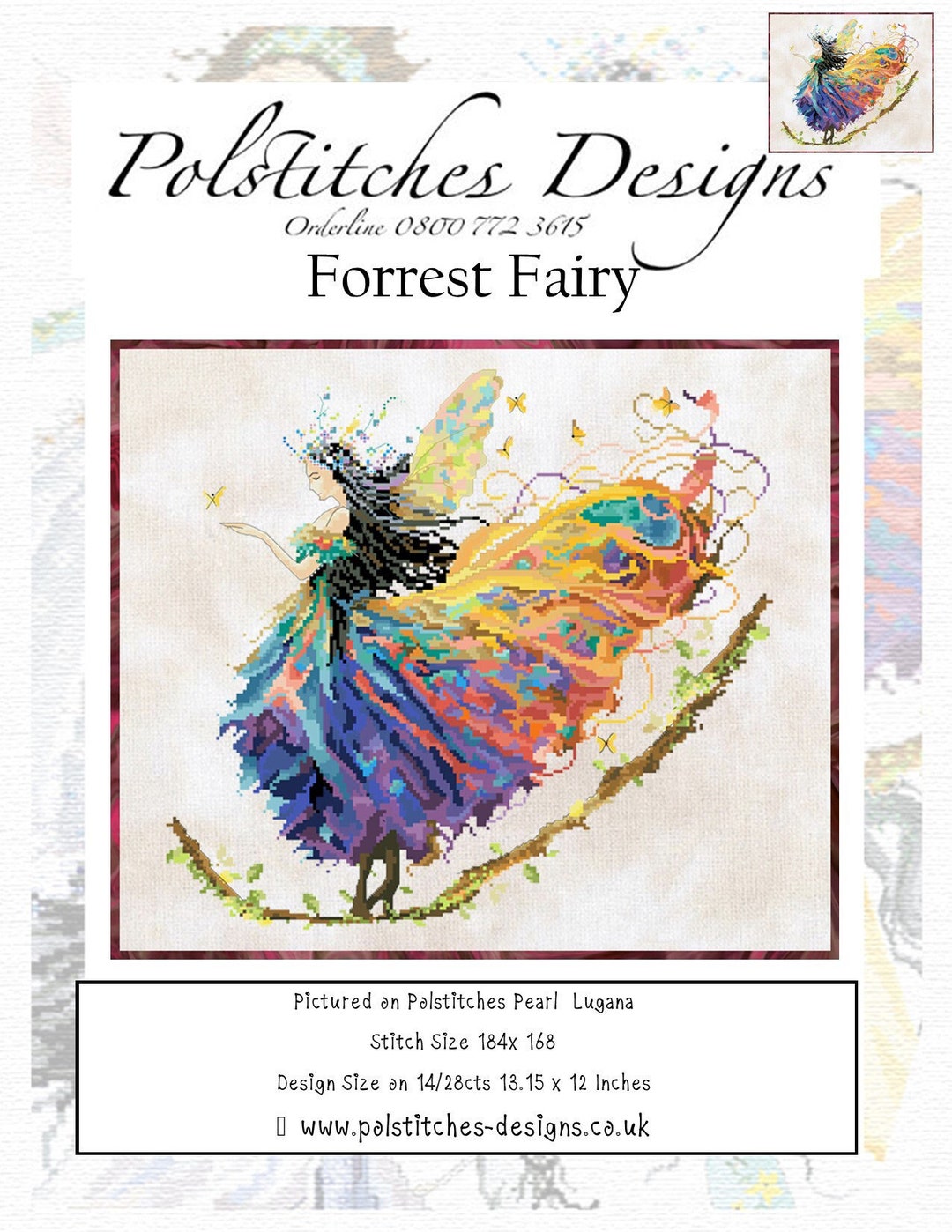 Forrest Fairy Cross Stitch Chart - PDF - Etsy Australia