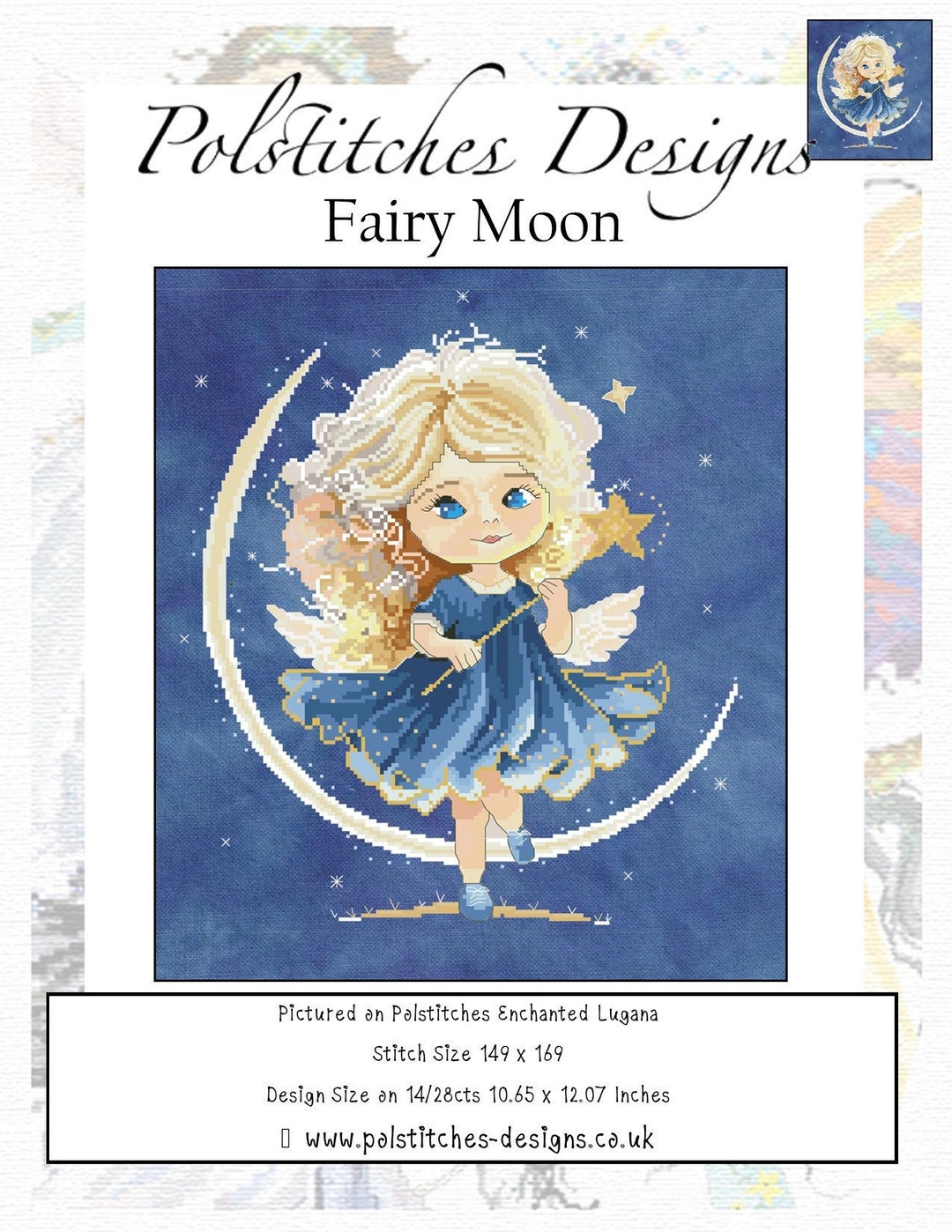 Fairy Moon Cross Stitch Chart - PDF - Etsy