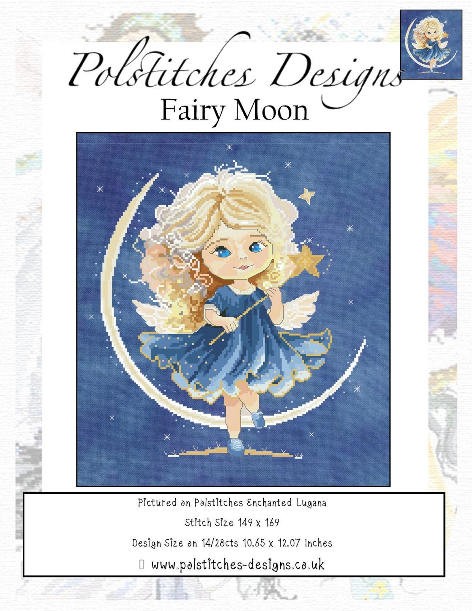 Fairy Moon Cross Stitch Chart - PDF - Etsy