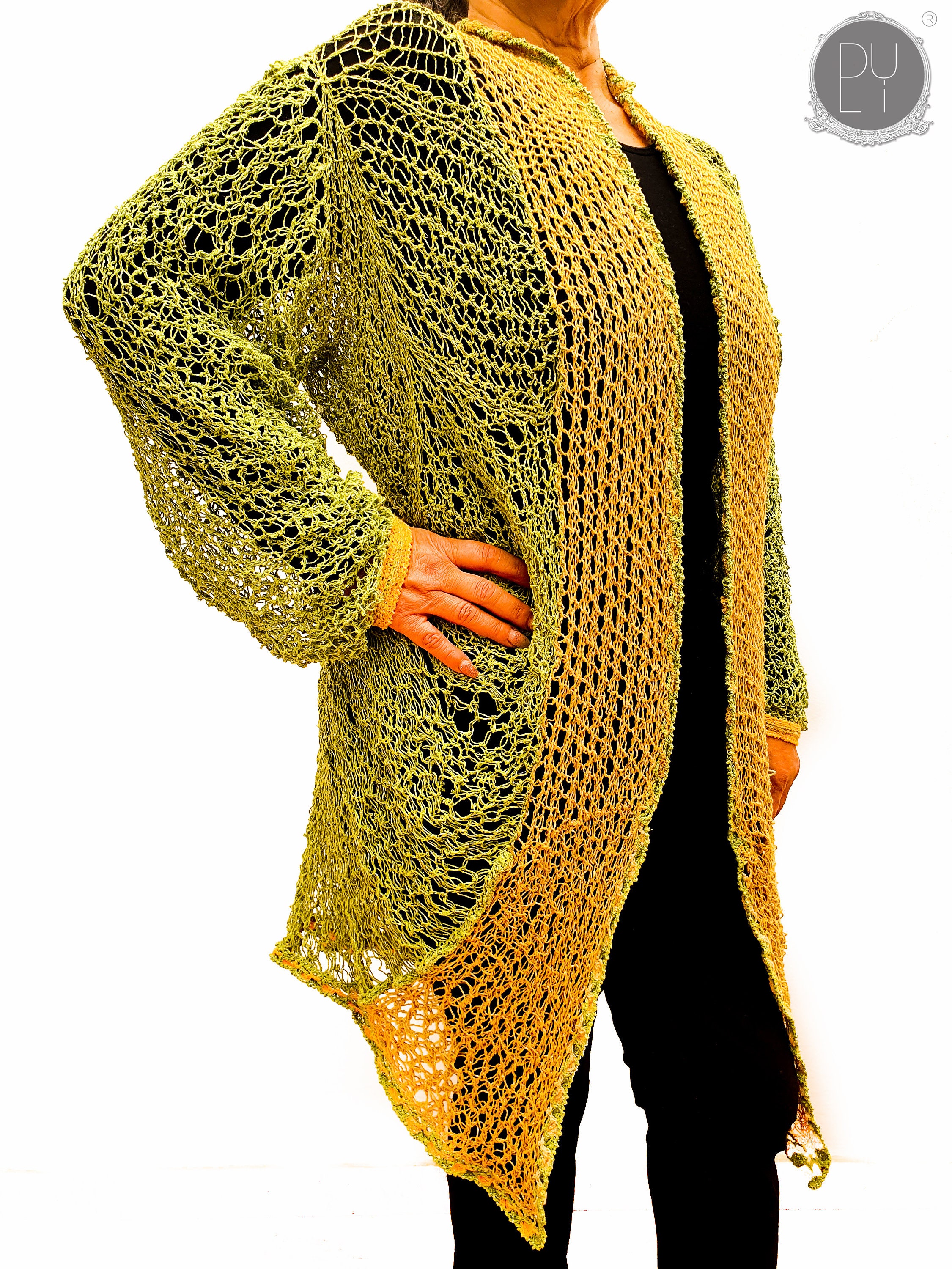 green shrug cardigan