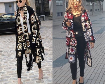 Granny Square Jacket Boho Style Jacket 