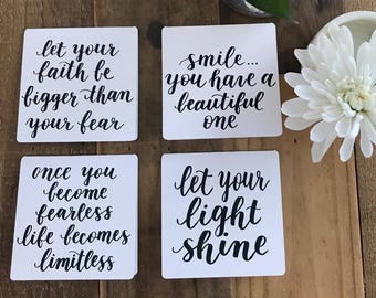 Life is Beautiful Mini Note Card | Greeting Card | Inspirational Card Set | Hand Lettered Cards | Calligraphy Cards