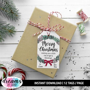 Christmas Tags, Christmas Gift Tags, Instant Download Tags, Vintage Christmas, Holiday Tags, Holiday Gift Tags, Printable