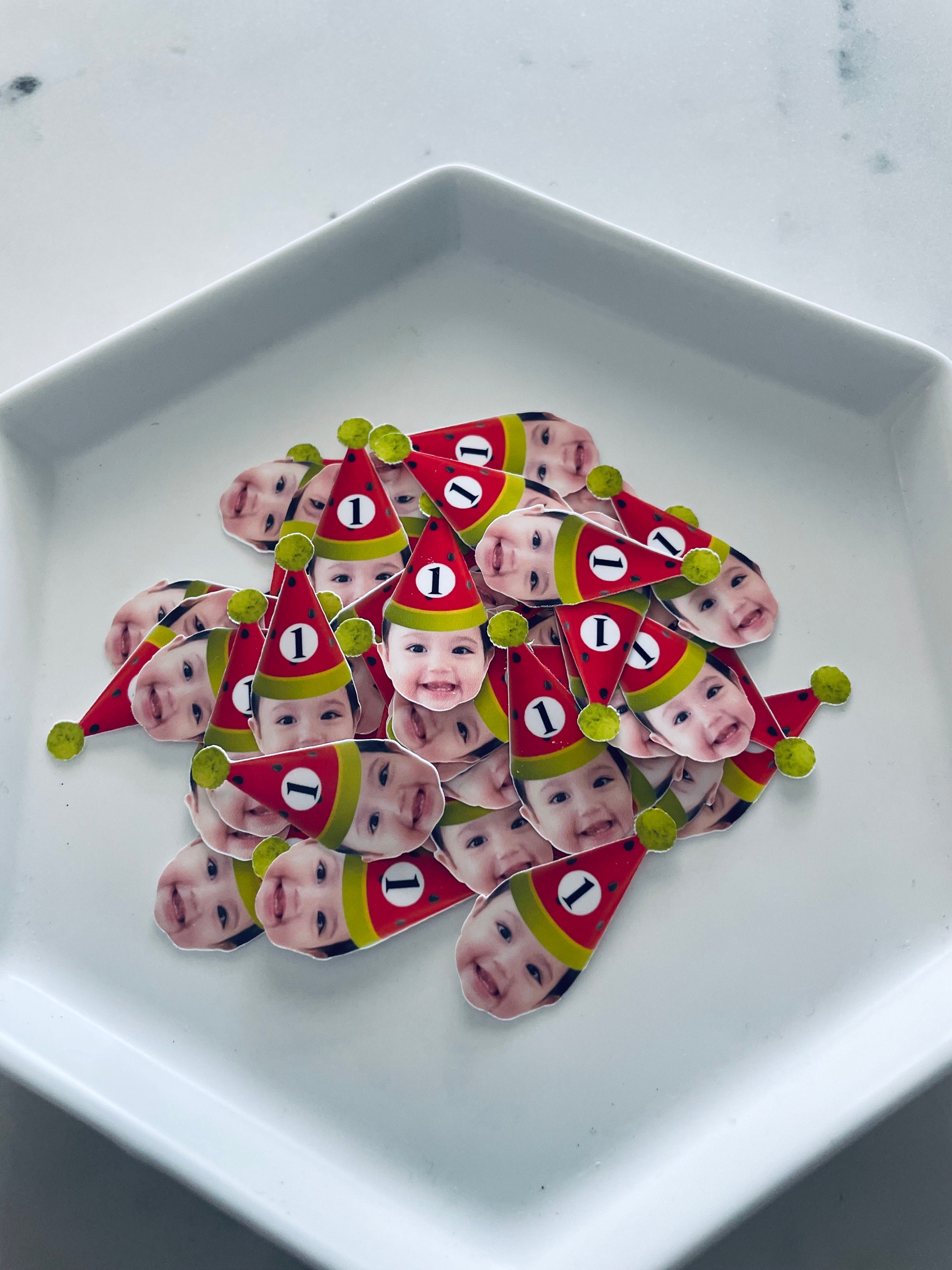 Personalized Face Confetti: Birthday Party Hat Decor