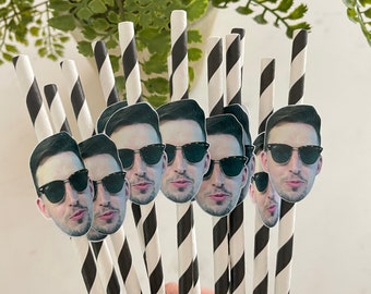 Custom Face Paper Straws: Personalized Party Decor