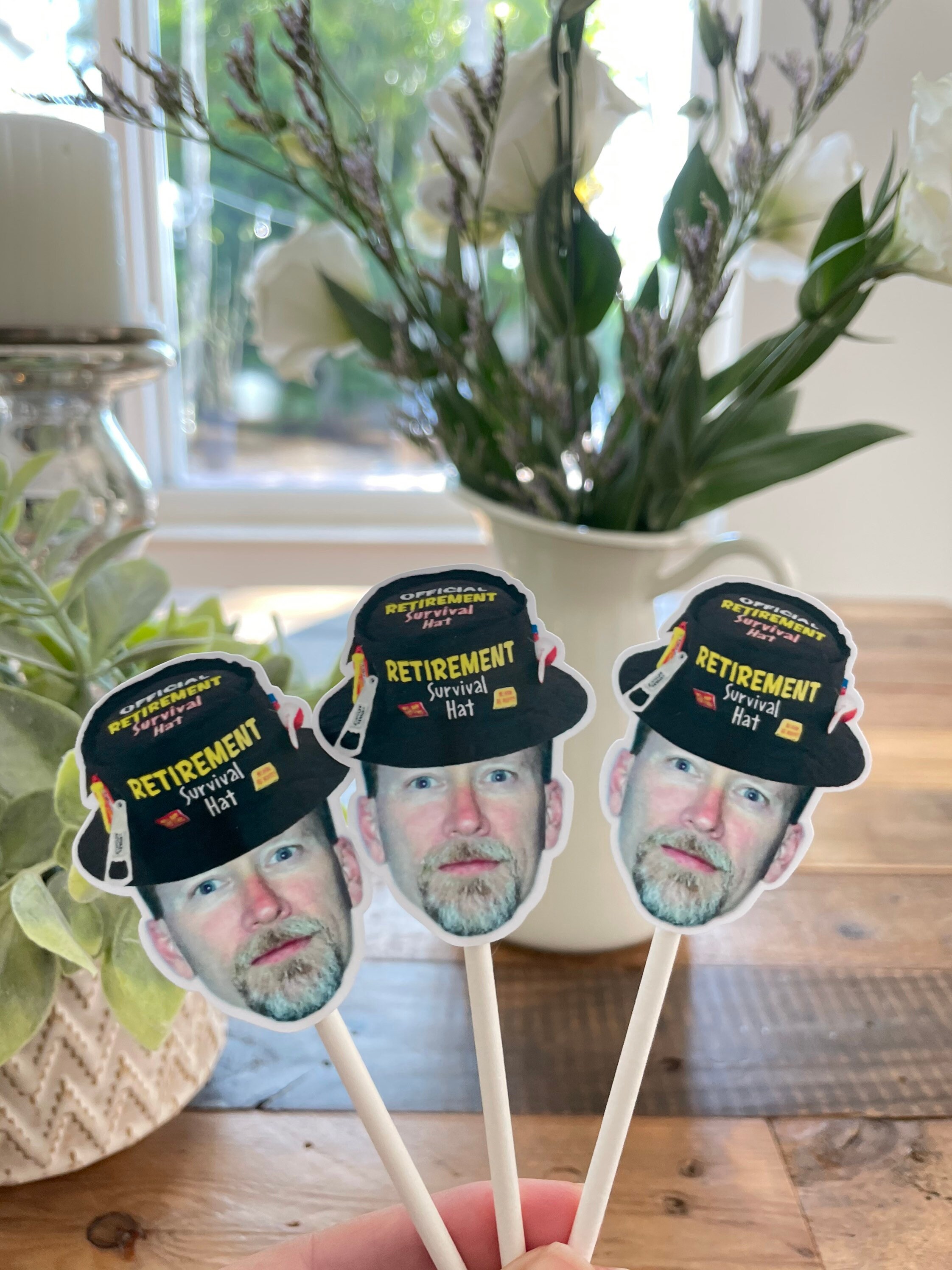 Retirement cupcake toppers photo retirement toppers photo | Etsy