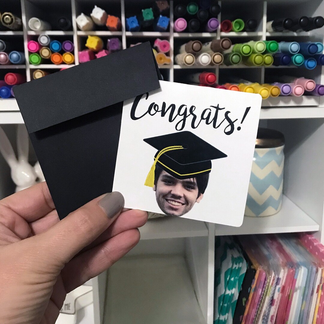 Graduation Mini Cards PERSONALIZED Graduation Mini Note Card CONGRATS Greeting Card Hand ...