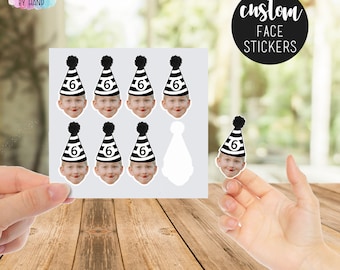 Custom Face Birthday Hat Stickers: Party Favors