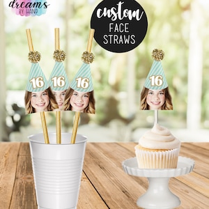 Custom Face Paper Straws: Personalized Party Decorations