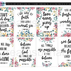 Bible Verses Cards, Encouragement Tags, Christian Tags, Instant ...