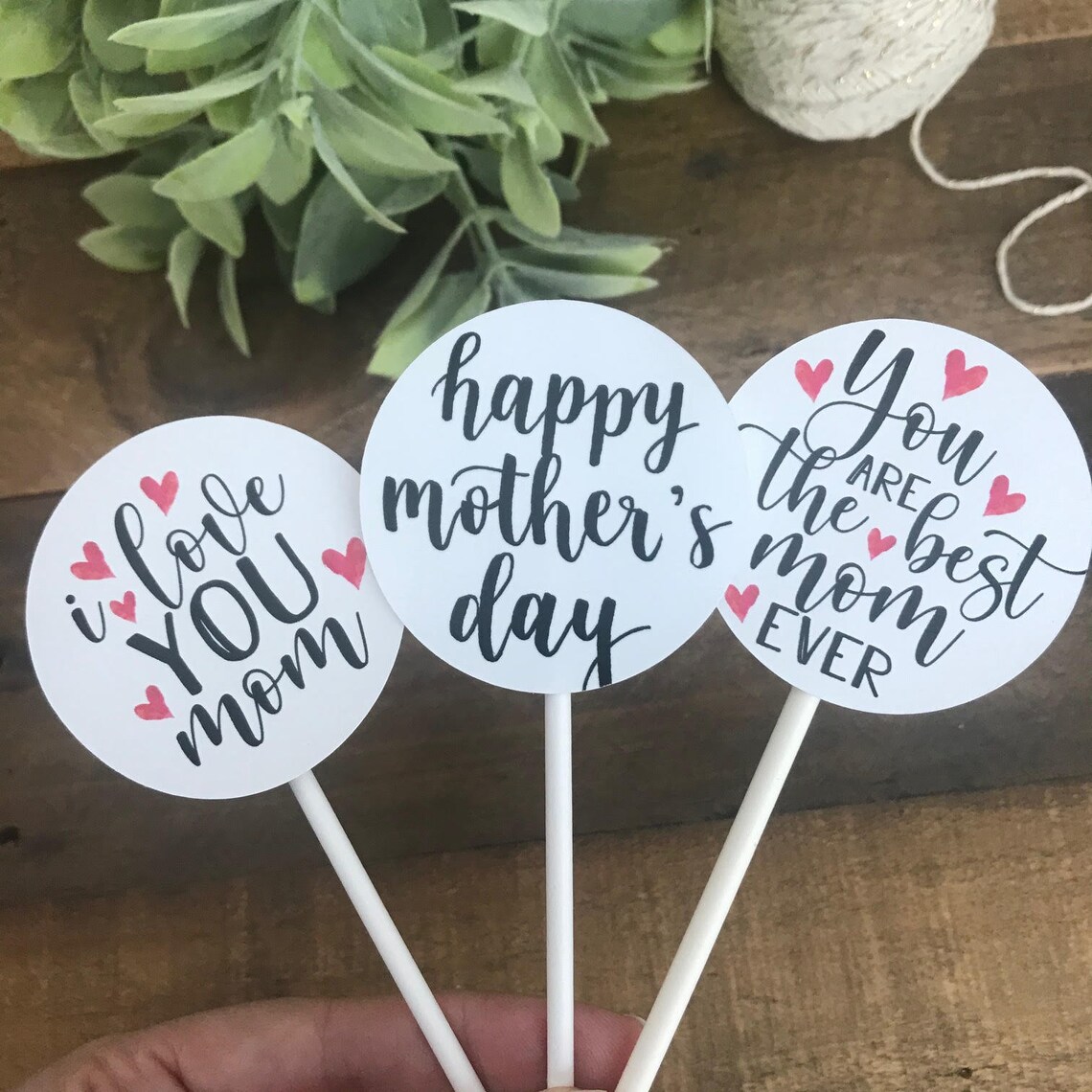 Printable Mothers Day Toppers Mothers Day Cupcake Toppers | Etsy