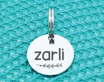 Personalised Dog Name Tag, Engraved Dog Tag for Large Dog, Cute Large Dog Name Tag, Small Pet ID Tag for Small Dog, Simple Cute Dog Tag