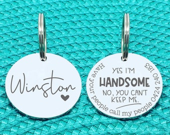 Personalized Dog Tag, Oh Shit I'm Lost, Funny Dog Tag, Cute Dog Tag, Rose Gold Dog Tag, Large Dog Tag, Custom Pet Tag, Dog Collar Tag