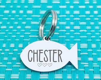 Personalized Cat ID Tag | Engraved Cat Name Tag | Custom Cat Collar Tag | Small Pet Tag | Kitten Name Tag | Double Sided Engraving