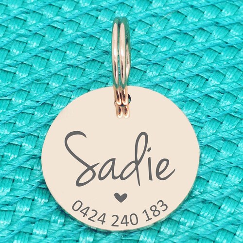 Personalized Dog Name Tag Cute Simple Dog Name Tag Etsy Australia