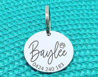 Personalized Dog Tag, Small Dog Tag, Name Tag, Pet Tag, Cat Tag, Personalised Cat Tag, Custom Pet Tag, Custom Dog Tag, Chihuahua, Cat Gift