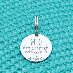 Have Your People Call My People, Personalized Dog Tag, Dog Tag, Dog ID Tag, Pet Tags, Personalized Dog Tag, Custom, Hand Stamped, Dog Mom