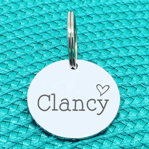 Personalized Dog Name Tag Cute Simple Dog Name Tag Etsy Australia
