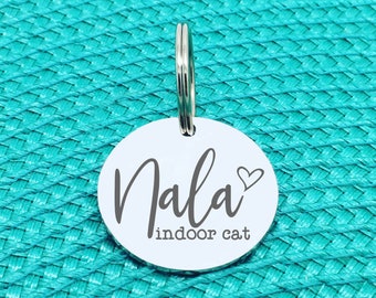 Personalised Cat Name Tag, Cat Collar Tag, Cat Tag, Cat ID tag, Small Cat Tag, Cat Tag Fish, Pet ID Tag, Funny Cat Tag, Cat Collar, Cat Gift