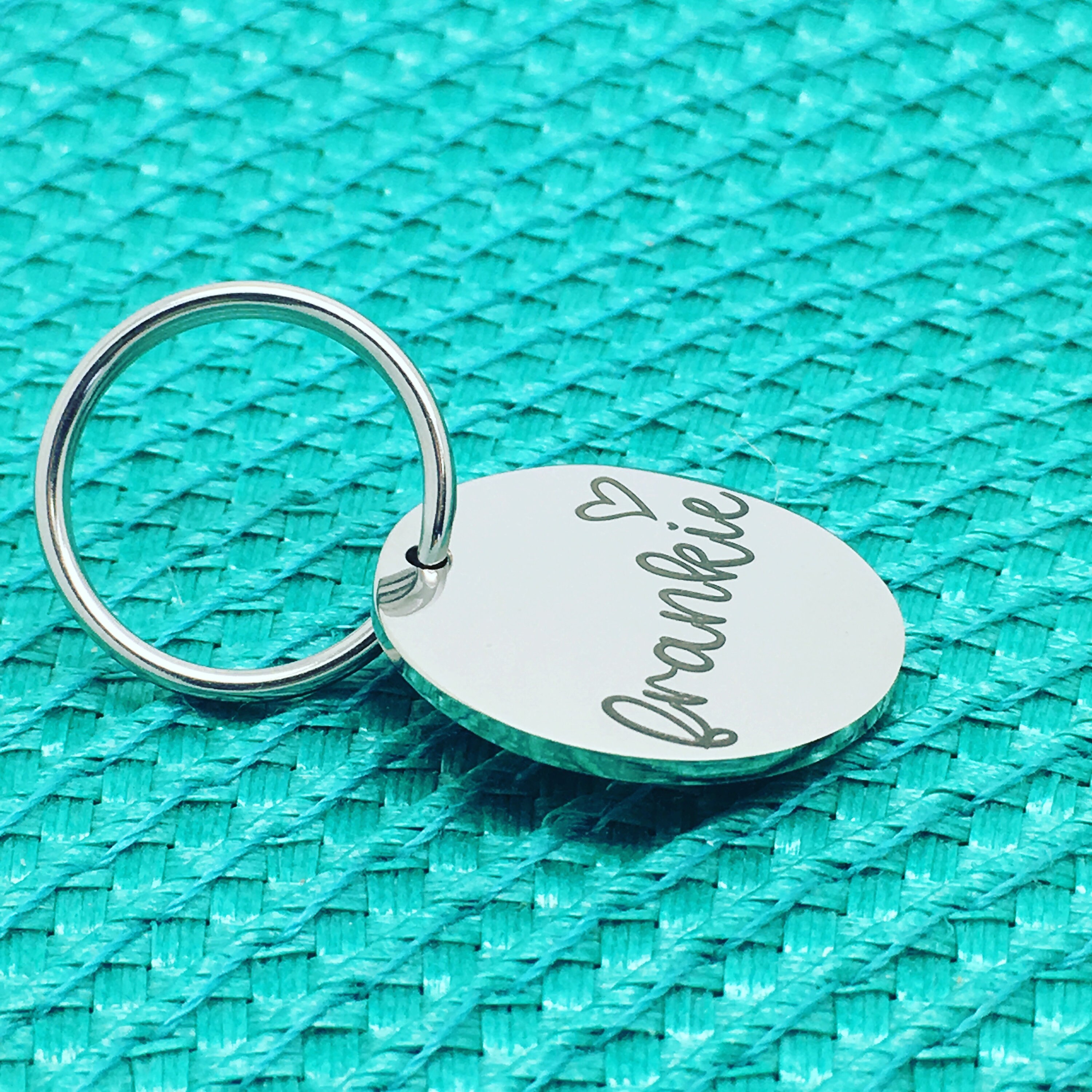 Personalized Dog Name Tag Cute Simple pic