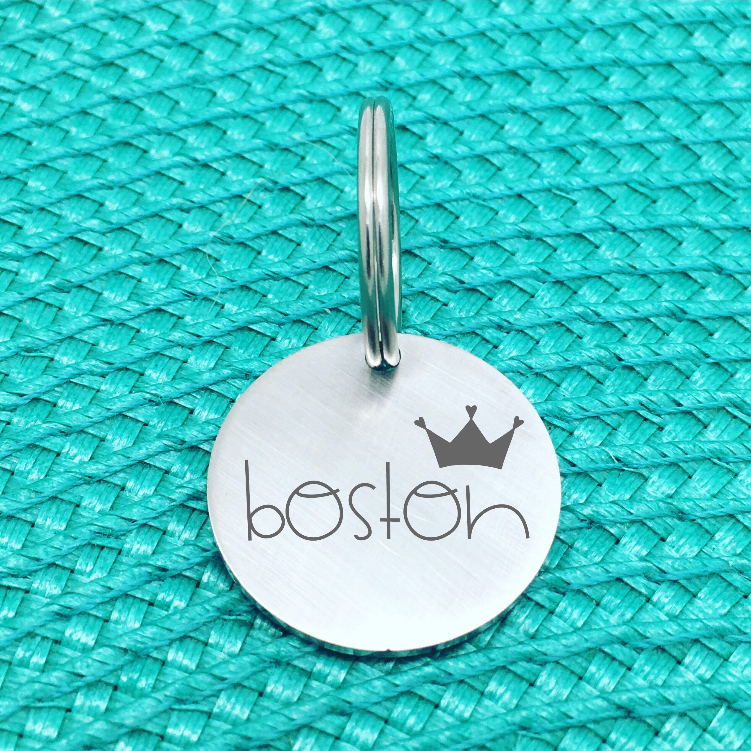 Personalized Dog Name Tag Cute Dog Tag Dog Crown Dog Etsy Australia