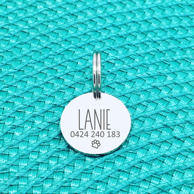 Personalized Dog Tag, Personalized Cat Tag, Cat Lover Gift, Cat Id Tag, Dog Name Tag, Cat Tag, Pet Id Tag, Dog Collar, Dog Collar Tag image 9