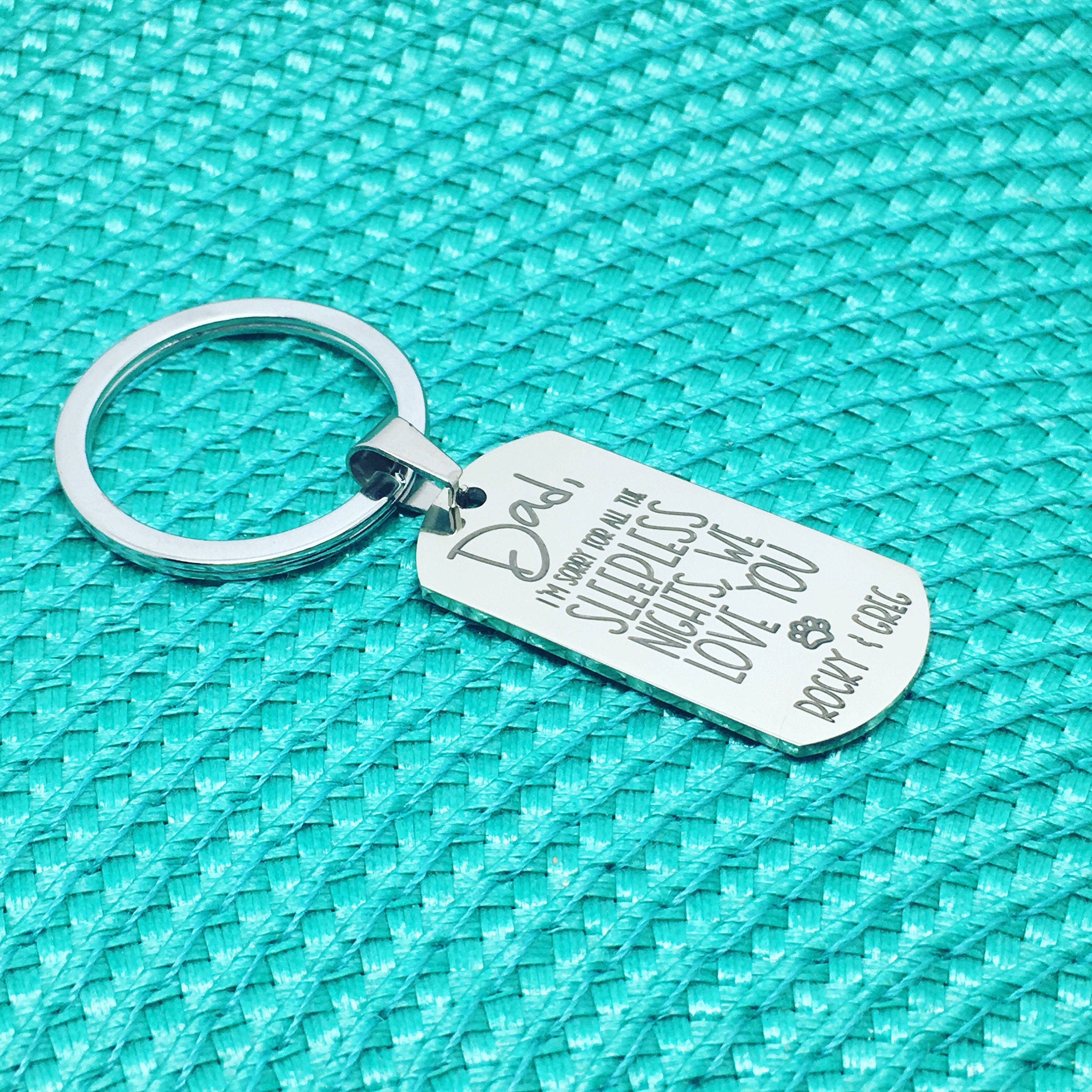 Personalised Dog Dad Gift Dog Dad Dog Dad Dog Dad Keyring Etsy