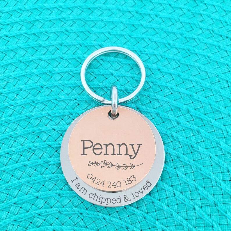 Personalized Dog Name Tag Cute Simple Dog Name Tag Etsy