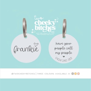 Personalized Dog Name Tag, Cute Simple Dog Name Tag, Personalised Pet Dog Cat ID Tag, Engraved Silver Dog Tags, Cute Cat Name Tag