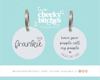 Personalized Dog Name Tag, Cute Simple Dog Name Tag, Personalised Pet Dog Cat ID Tag, Engraved Silver Dog Tags, Cute Cat Name Tag