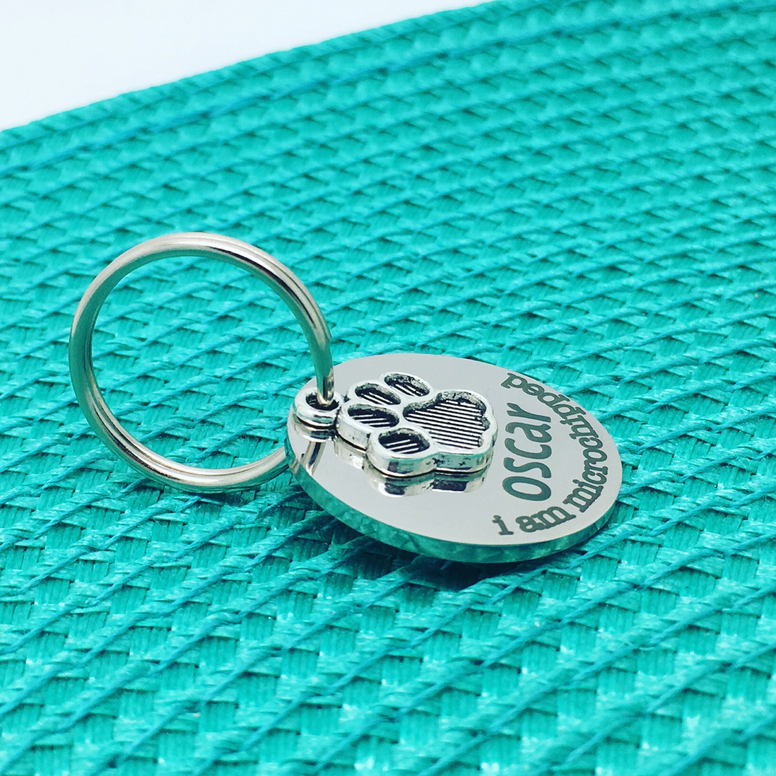 Microchipped Personalized Dog Tag Dog Tag Dog Name Tag Etsy