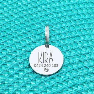 Personalized Dog Tag, Personalized Cat Tag, Cat Lover Gift, Cat Id Tag, Dog Name Tag, Cat Tag, Pet Id Tag, Dog Collar, Dog Collar Tag image 8